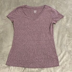 Purple Heathered V-neck